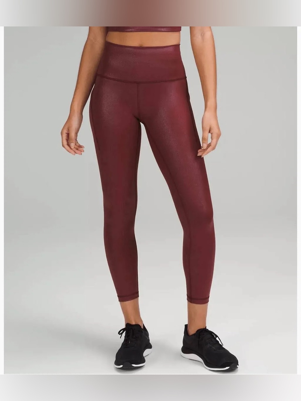 Lululemon Size 14 Wunder Train HR Tight 25" Pockets Red Foil Leggings NWT